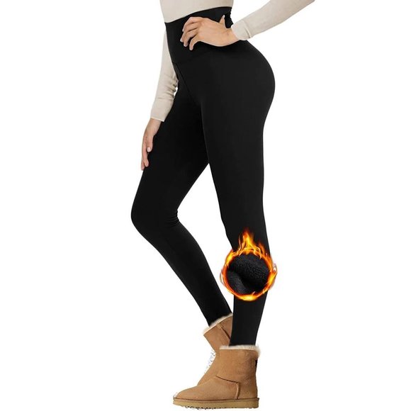 Hot 6 Pack! Women’s Fleece Lined Leggings High Waist Soft Stretchy Warm Assorted - Picture 12 of 14